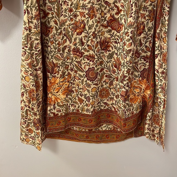 Floral Indian Style Hand Embroidered Tunic/Dress - Size Small - Picture 7 of 8
